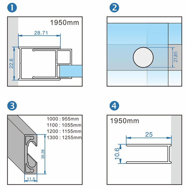 BPS-koupelny Posuvné sprchové dveře HYD-PD09D 130 bílá/transparent pro instalaci do niky - bez vaničky