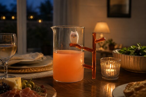 Ichendorf Milano designové džbány Animal Farm Owl On Tree Jug