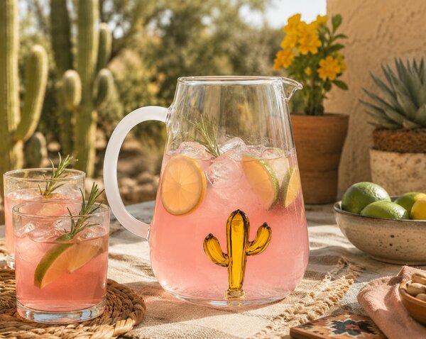 Ichendorf Milano designové džbány Desert Plants Green-Amber Cactus Jug