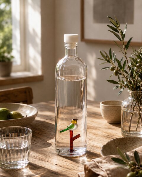 Ichendorf Milano designové karafy Animal Farm Bottle with Bird