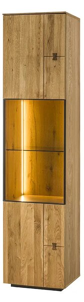 Szynaka Vitrína s LED osvětlením Minura 10 45 cm z masivu dub přírodní