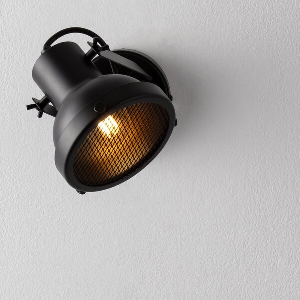 Černé kovové nástěnné světlo Nova Luce Ruvi