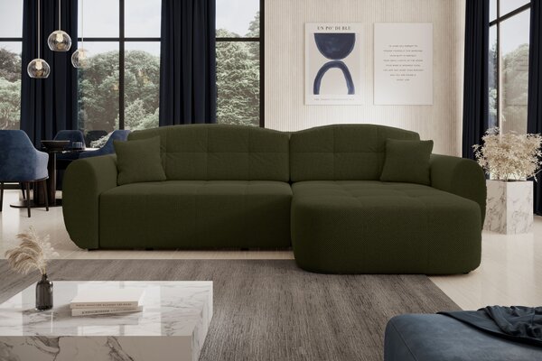Designová sedací souprava HANELORA - khaki