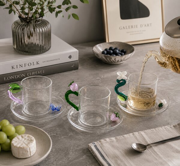 Ichendorf Milano designové šálky Fruits & Flowers Tea Cup Leaf w/s But