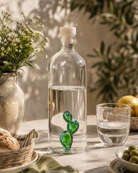 Ichendorf Milano designové karafy Bottle Cactus Green White Dots