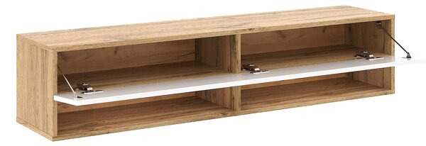 Vivaldi Závěsný TV stolek Derby 140 cm dub Wotan/bílý