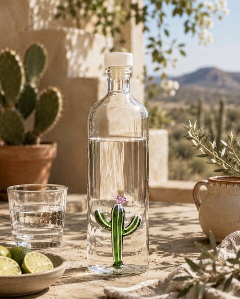 Ichendorf Milano designové karafy Bottle Cactus Green White Dots