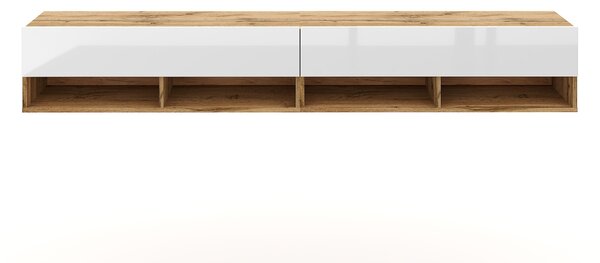 Vivaldi Závěsný TV stolek Derby 280 cm dub Wotan/bílý