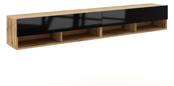 Vivaldi Závěsný TV stolek Derby 280 cm dub Wotan/černý