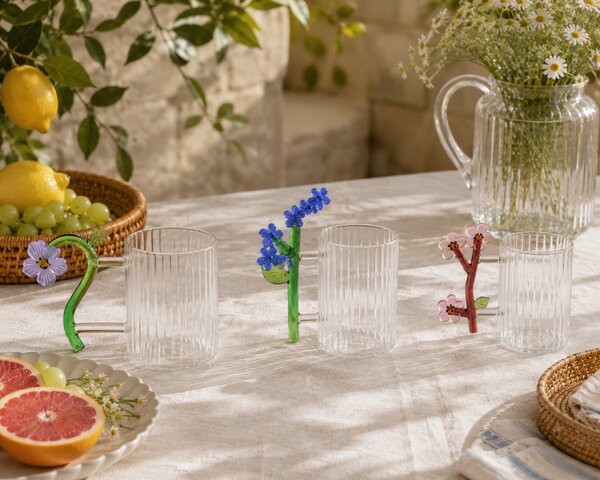 Ichendorf Milano designové šálky na čaj Botanica Optic Mug Light Blue Flower