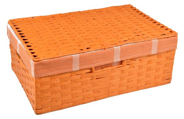 Vingo Úložný box s víkem oranžový Rozměry (cm): 36x24, v. 13