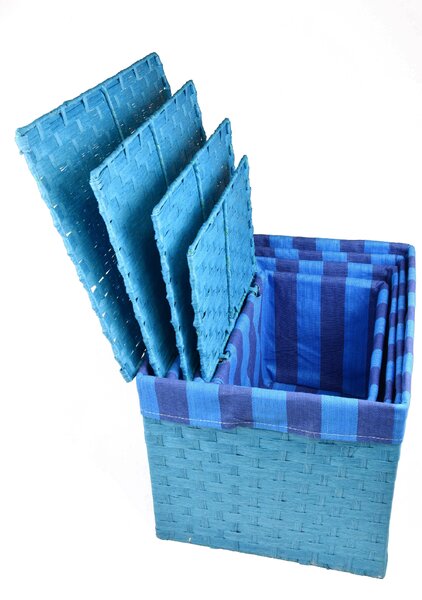Vingo Úložný box s víkem modrý Rozměry (cm): 36x25, v. 26