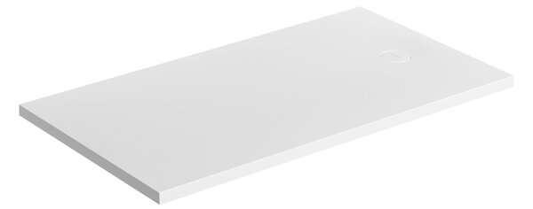 Omnires Aquarock obdélníková sprchová vanička + mřížka 140x90 cm bílá AQUAROCK90-140BM