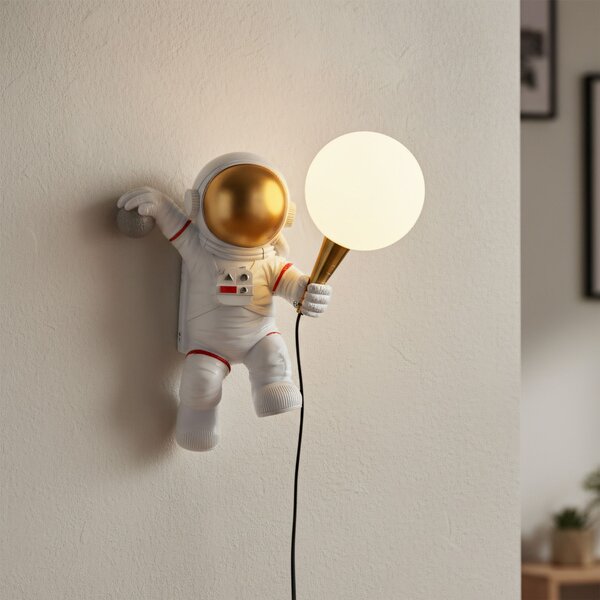 Toolight Toolight, nástěnné svítidlo ASTRONAUT APP1804-1W COSMO, bílá-zlatá, OSW-04389