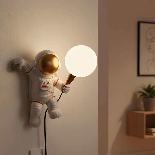 Toolight Toolight, nástěnné svítidlo ASTRONAUT APP1804-1W COSMO, bílá-zlatá, OSW-04389