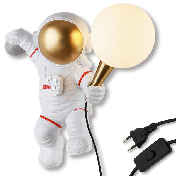 Toolight Toolight, nástěnné svítidlo ASTRONAUT APP1804-1W COSMO, bílá-zlatá, OSW-04389