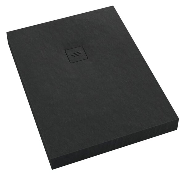 Schedline Nonlimits Black Stone obdélníková sprchová vanička 120x80 cm černá 3ST.N1P-80120/C/ST-M1/C/ST
