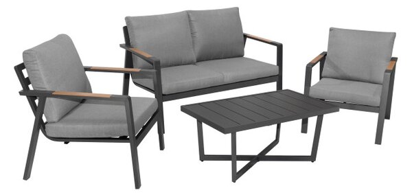 Set zahradního nábytku INDUSTRIAL FRAME 4v1 šedý