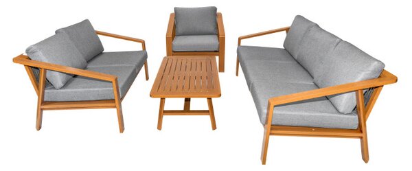 Set zahradního nábytku MODERN DELIGHT 4v1 šedý / béžový