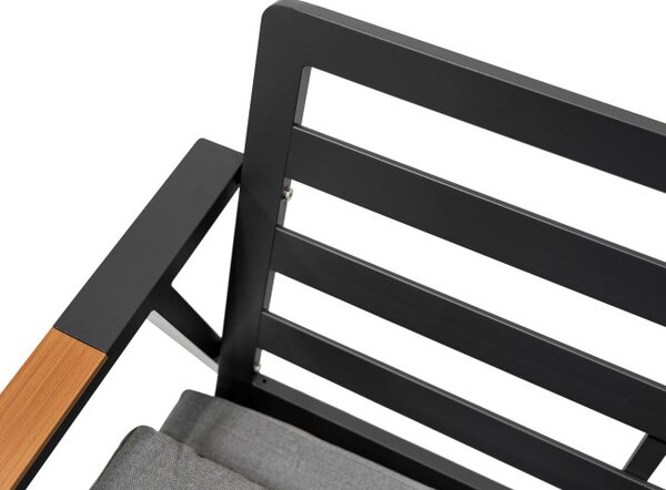 Set zahradního nábytku INDUSTRIAL FRAME 4v1 šedý