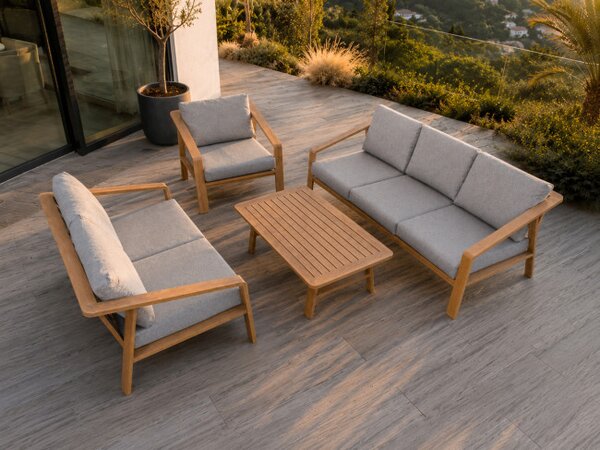 Set zahradního nábytku MODERN DELIGHT 4v1 šedý / béžový