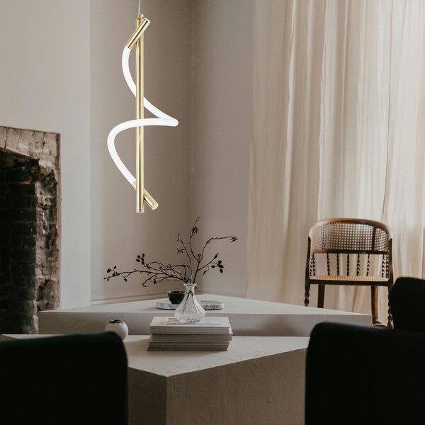 Toolight LED osvětlení se spirálovitým tvarem G015-CP zlatá