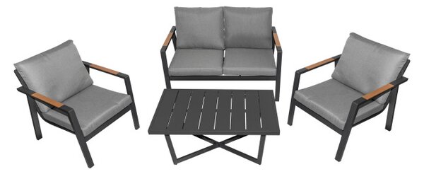 Set zahradního nábytku INDUSTRIAL FRAME 4v1 šedý
