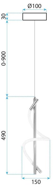 Toolight LED osvětlení se spirálovitým tvarem G015-CP zlatá