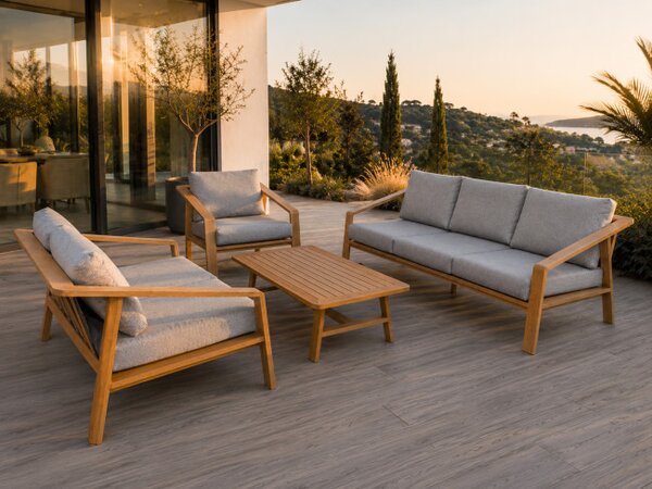 Set zahradního nábytku MODERN DELIGHT 4v1 šedý / béžový