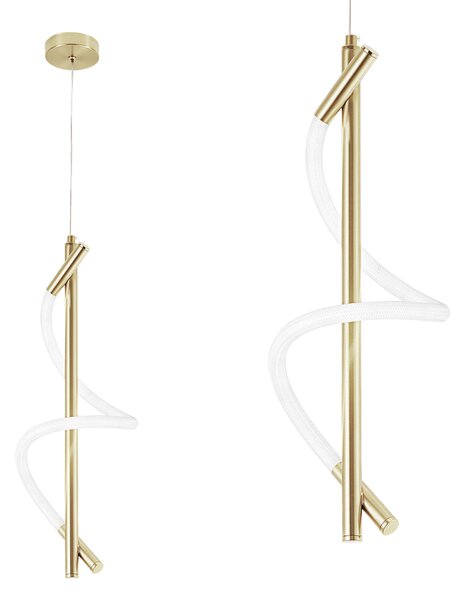 Toolight LED osvětlení se spirálovitým tvarem G015-CP zlatá