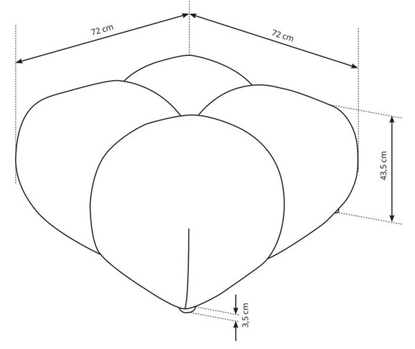 Čalouněný taburet SELKIR - zelený