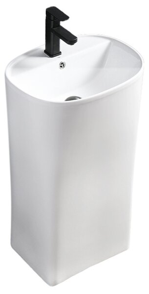 BPS-koupelny Volně stojící keramické umyvadlo HYD-CO-WH-440 49x38 cm, bílé