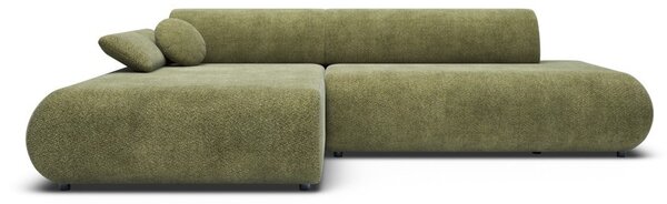 Rozkládací rohová sedačka s úložným prostorem SURREY 1 - khaki, levý roh