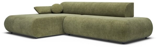 Rozkládací rohová sedačka s úložným prostorem SURREY 1 - khaki, levý roh