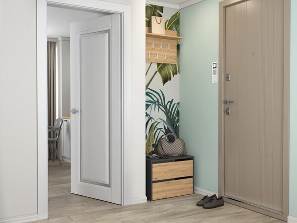 TP Living Botník MODO 60 cm antracitový/dub artisan
