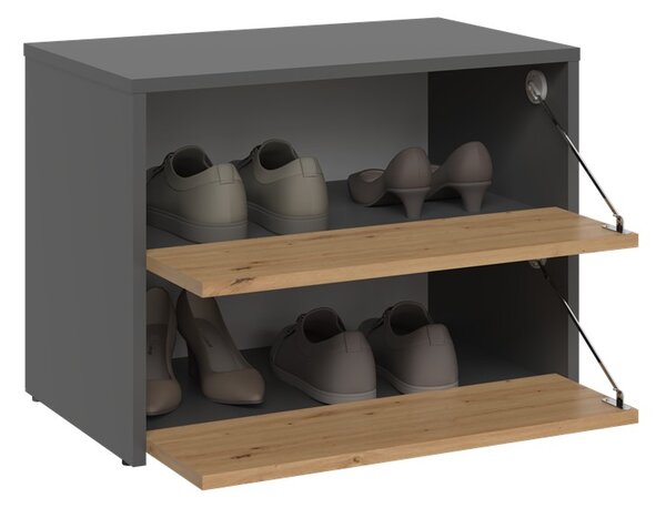 TP Living Botník MODO 60 cm antracitový/dub artisan