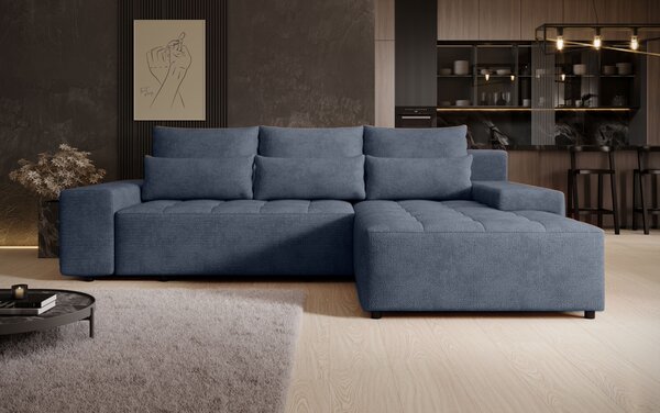 Elegantní sedací souprava EDITA - modrá