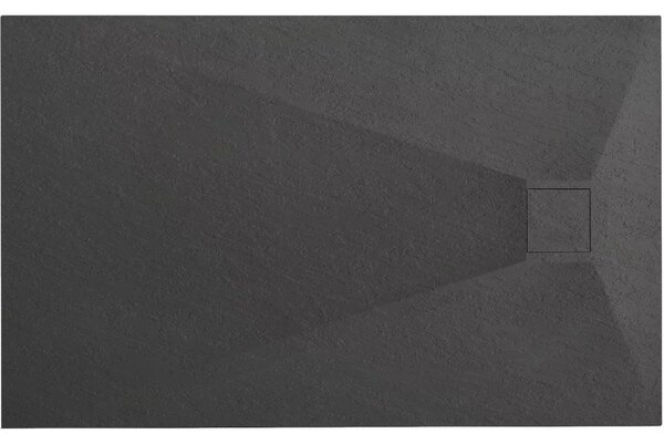 Obdélníková sprchová vanička z SMC kompozitu REA MAGNUM 100x80 cm, černá