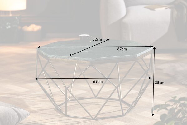 Konferenční stolek DIAMANT 70 cm - zelená