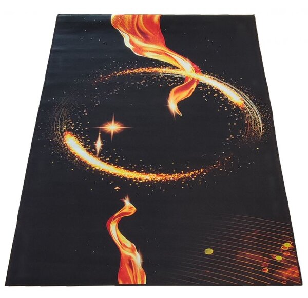 Makro Abra Moderní kusový koberec BLACK and GOLD N 15 protiskluzový černý zlatý Rozměr: 80x150 cm
