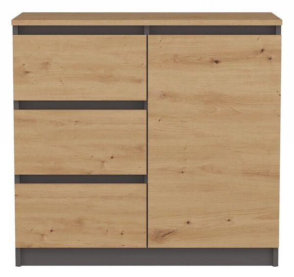 TP Living Komoda SZUFA 80 cm antracitová/dub artisan