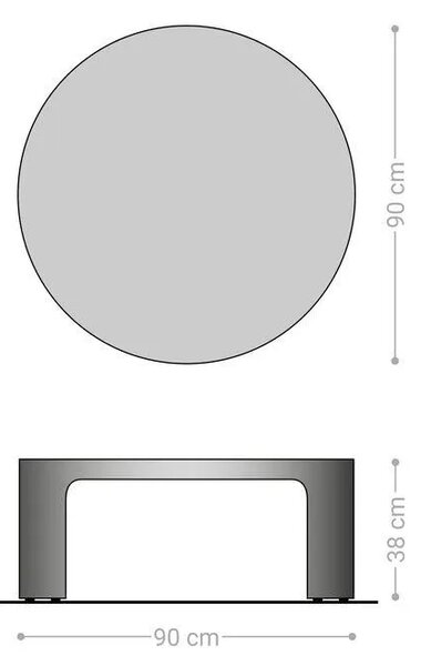 DELIFE Konferenční stolek Alerio 90x90 cm mramor bílá kov zlatá ombre