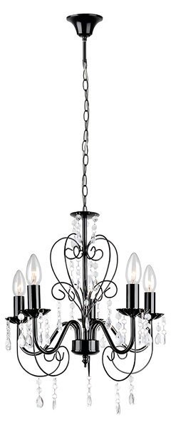 Toolight Rea, Stropní svítidlo EBT010-5CP BLACK, OSW-01245