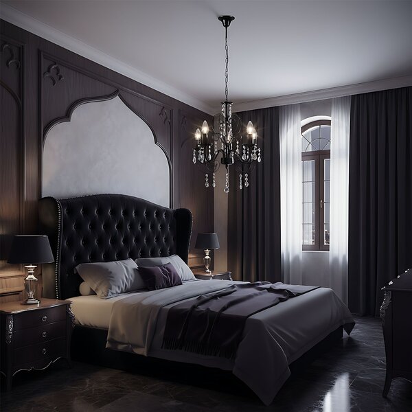 Toolight Rea, Stropní svítidlo EBT010-5CP BLACK, OSW-01245