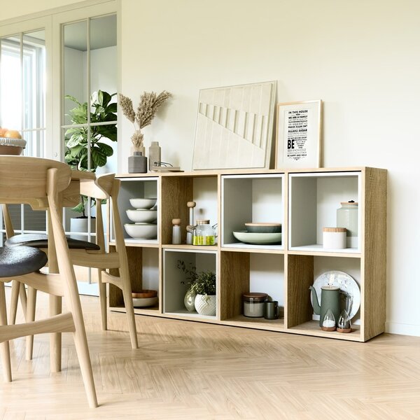 TP Living Regál MALAX 147 cm dub sonoma