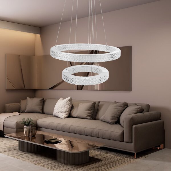 Toolight Toolight, LED stropní svítidlo 60cm, 64W, 4000K, 5000lm, MS007-CP, chromová, OSW-09617