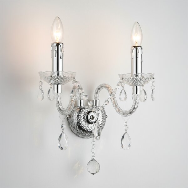 Toolight Rea, Nástěnné svítidlo EBT017-2W Transparent, OSW-01232