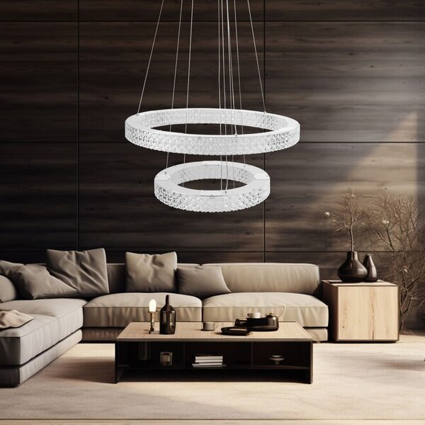 Toolight Toolight, LED stropní svítidlo 60cm, 64W, 4000K, 5000lm, MS007-CP, chromová, OSW-09617