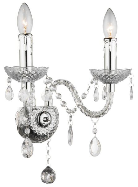 Toolight Nástěnné svítidlo Klasic D62 EBT017-2W transparent