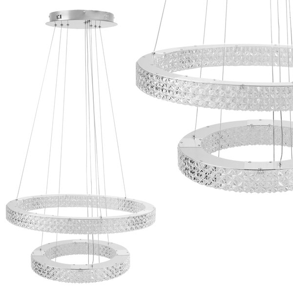 Toolight Toolight, LED stropní svítidlo 60cm, 64W, 4000K, 5000lm, MS007-CP, chromová, OSW-09617